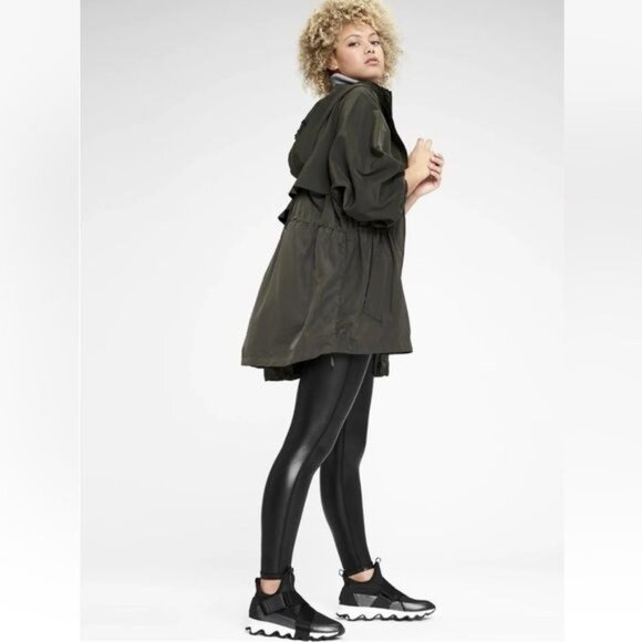 Athleta All Over Gleam Tight Legging Black Vegan Leather Women's Size Medium - Picture 8 of 14